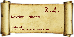 Kovács Laborc névjegykártya